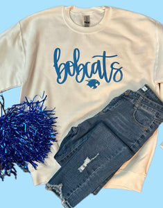 Bobcats Blue Puff Sweatshirt (Adult & Youth)