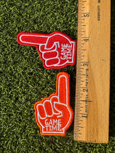 Load image into Gallery viewer, Foam Finger Game Time Iron On Patches