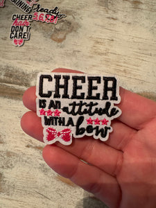 Pink Cheer Themed Iron On Patches