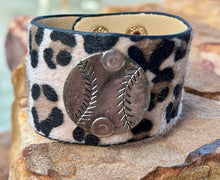 Load image into Gallery viewer, Leopard Sports Cuffs (Baseball/Softball/Soccer/Football)