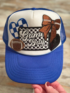 Blue Football Game Day Hat