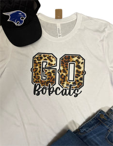 Leopard Go Bobcats Tee