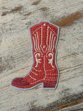 Load image into Gallery viewer, Pink Cowboy Boot Iron On Patches