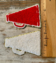 Load image into Gallery viewer, Chenille Cheer Megaphone Iron On Patches