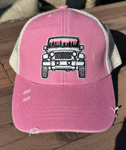 Pink Jeep Girl Hat