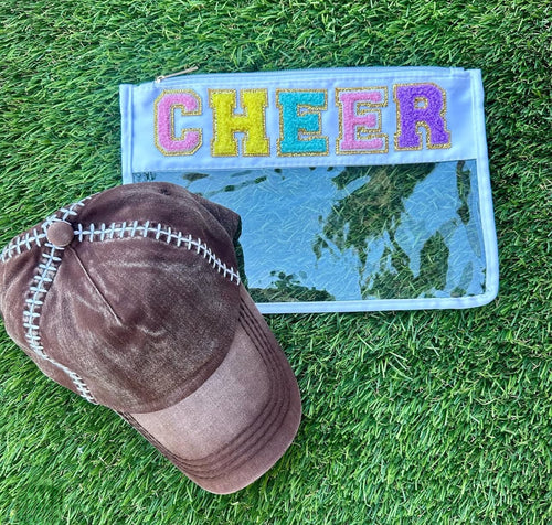 Clear Chenille Patch Bag