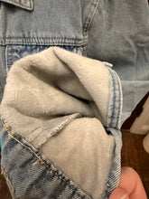 Load image into Gallery viewer, Baseball Fleece Lined Denim Jacket