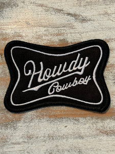 Howdy Cowboy Iron On Patches