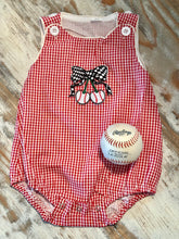 Load image into Gallery viewer, Patched Baseball Romper