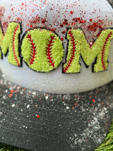 Glitter Softball MOM Trucker Cap