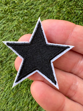 Load image into Gallery viewer, Black Star Iron On Patches (Set of 2)