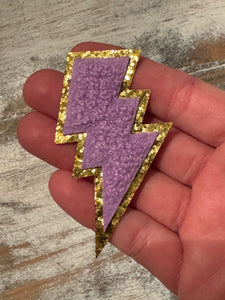 Lightening Bolt Iron On Patches