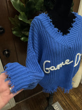 Load image into Gallery viewer, Fringe &amp; Sparkle Game Day Sweater