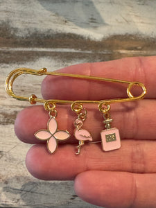 Bow & Pearl Charm Pins