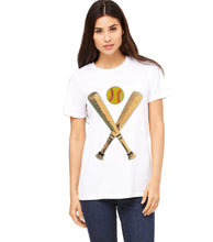 Load image into Gallery viewer, Sequin Softball Bat &amp; Ball Tops (Tanks, Tees &amp; Sweatshirts)