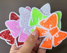 Load image into Gallery viewer, Sequin Bow Iron On Patches