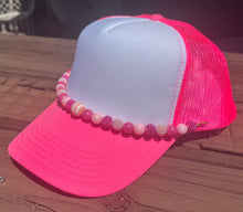 Load image into Gallery viewer, Pink Bubble Gum BEAD CHAINS for Trucker Hats