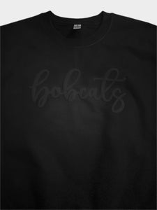 Black on Black BOBCATS Puff Sweatshirt