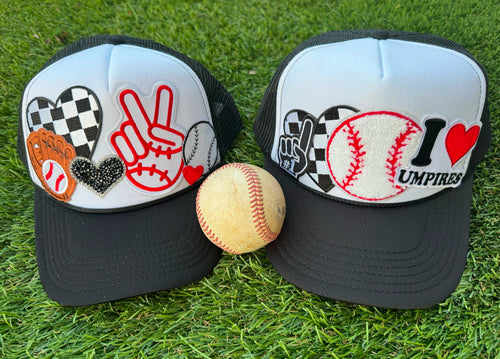 Baseball Patch Trucker Hats (Various Options)