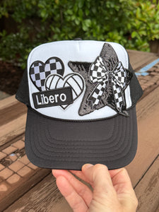 Volleyball Libero Checkered Trucker Cap