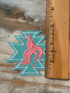 Rodeo Cowboy Iron On Patches