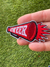 Load image into Gallery viewer, Cheer Megaphone Game Day Iron On Patches