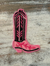 Load image into Gallery viewer, Pink Cowboy Boot Iron On Patches