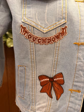 Load image into Gallery viewer, Football Touchdown Patch Denim Jacket