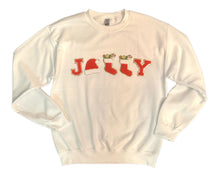 Load image into Gallery viewer, Jolly Patched Christmas Sweatshirt (Adult &amp; Youth)