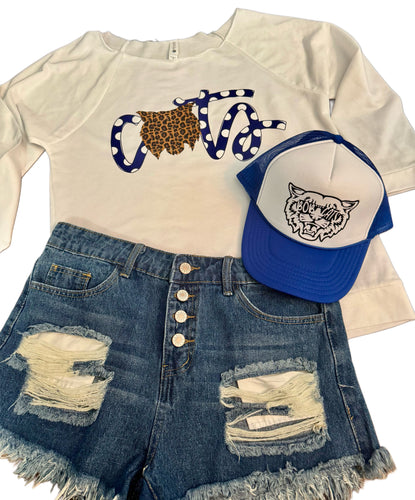 Cats Off-The-Shoulder Top