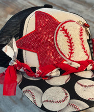 Load image into Gallery viewer, Baseballs &amp; Bandana Trucker Hat
