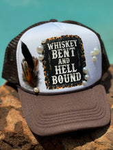 Load image into Gallery viewer, Whiskey Bent &amp; Hell Bound Trucker Hat