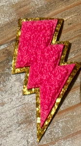 Lightening Bolt Iron On Patches