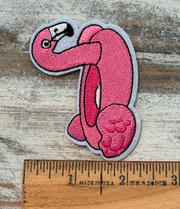 Pink Flamingo Iron On Patches