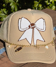Load image into Gallery viewer, Football &amp; Sequin Bow Hat