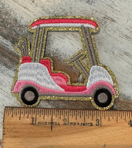 Golf Cart Iron On Patches