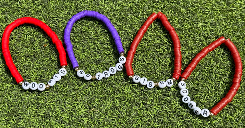 Game Day Beaded Team Bracelets