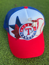 Load image into Gallery viewer, Texas Rangers Baseball Patch Trucker Caps