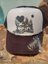 Load image into Gallery viewer, Feathered Desert Cowboy Trucker Hat