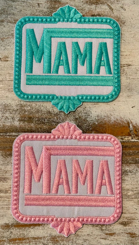 Large Mama Iron On Patches