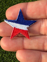 Load image into Gallery viewer, Red, White &amp; Blue Iron On Star Patches