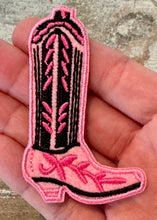 Load image into Gallery viewer, Pink Cowboy Boot Iron On Patches