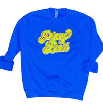 Load image into Gallery viewer, Play Ball Softball Patch Sweatshirts