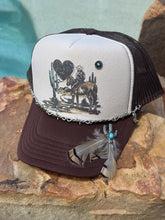 Load image into Gallery viewer, Feathered Desert Cowboy Trucker Hat