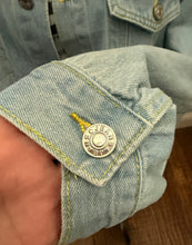 Load image into Gallery viewer, Sequined Football Patch Denim Jacket