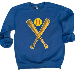 Sequin Softball Bat & Ball Tops (Tanks, Tees & Sweatshirts)