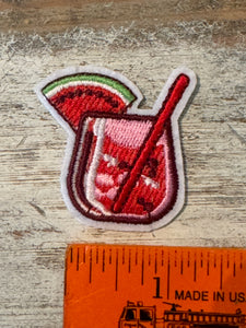 Cocktail Drink Iron On Patches