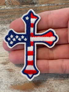 America Themed Iron On Patches