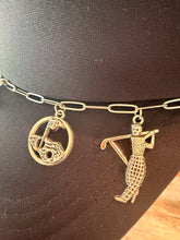 Load image into Gallery viewer, Silver Charm Golf Hat Chain