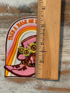 Take A Walk On The Wild Side Cowgirl Iron On Patch